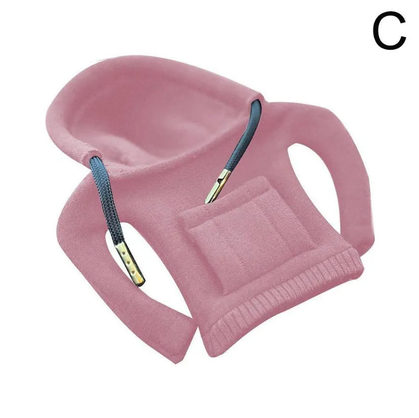 Cloth gear shift knob hoodie cover in assorted colours showing 13x8cm size for manual and automatic cars.