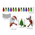 Christmas elk reflective magnetic car decoration sticker in cartoon style on vehicle surface