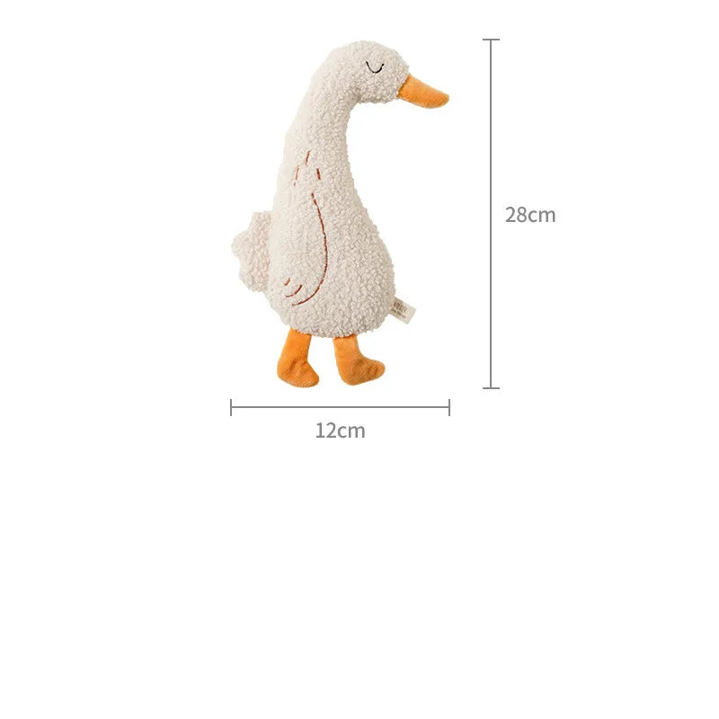 Cartoon fox and duckling dog toys with bite-resistant teddy velvet fabric construction