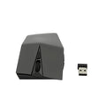 Wireless invisible mouse in black with USB receiver, compact 22.8cm design for laptop