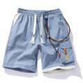 Men's loose fit bamboo fibre shorts with elastic waist in coffee colour