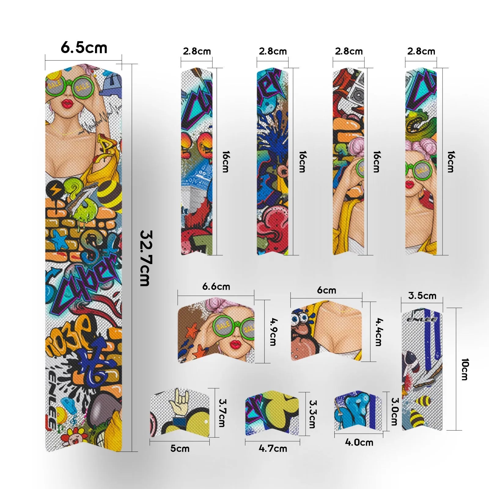 Thickened PVC colour-changing mountain bike protective film in Caterpillar style with self-adhesive backing