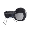 Small folding round ice stove outdoor barbecue set with mesh grill and furnace legs for 1-2 people