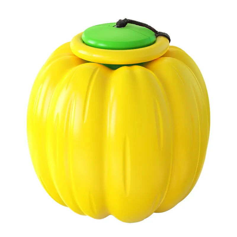 Halloween pumpkin design squeaker dog chew ball toy for puppies