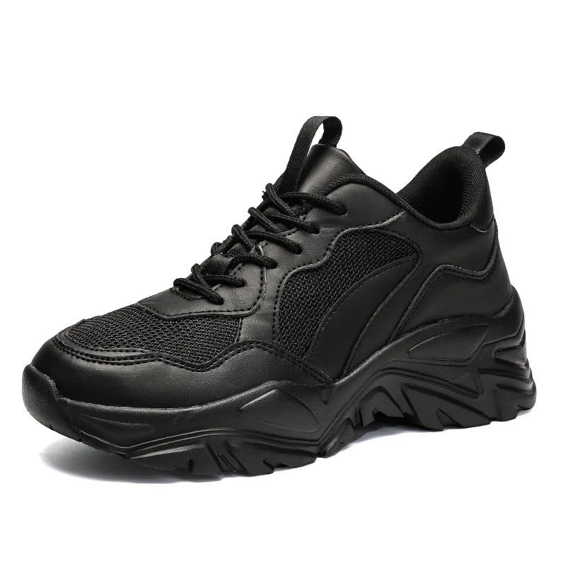 Men and women mesh breathable casual sports shoes with lace-up front in white, beige, black colours