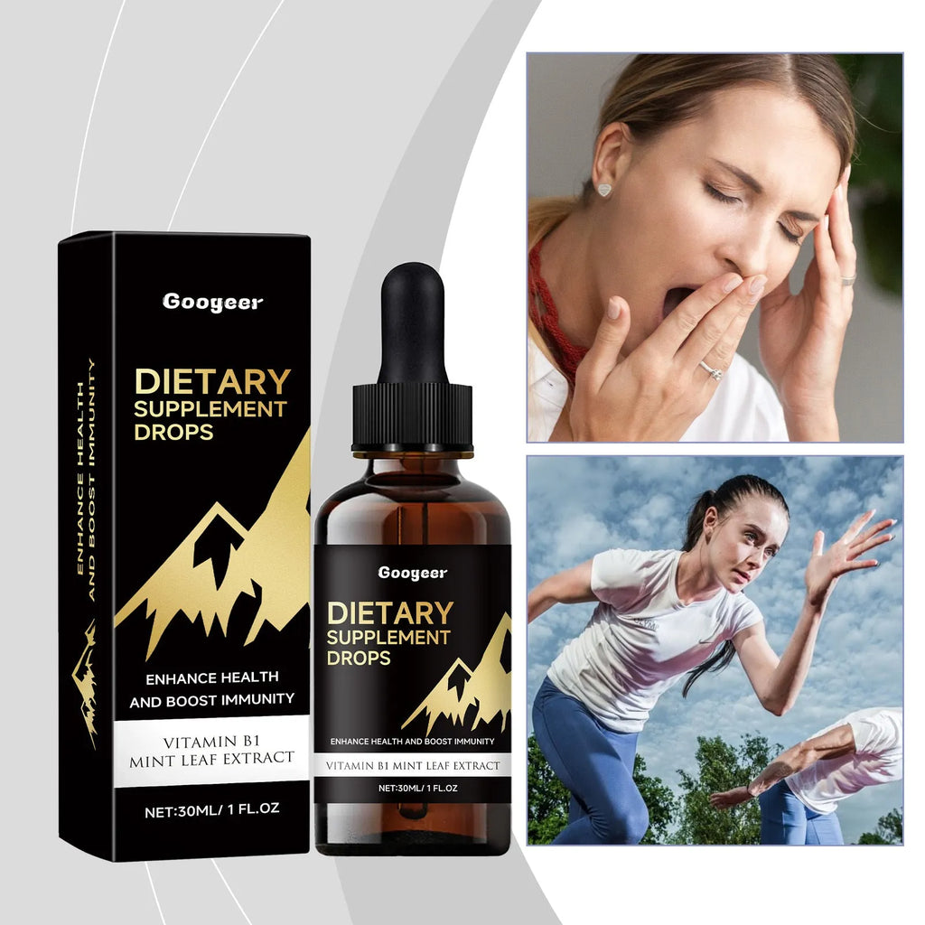 30ml amber glass bottle of Liquidex dietary supplement drops with a calibrated dropper on a white background.