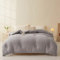 Soybean fibre and pure cotton quilt in white, grey or pink jade, showing twill weave texture.