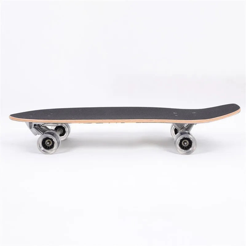 31-inch white maple wooden street scooter skateboard with unisex design