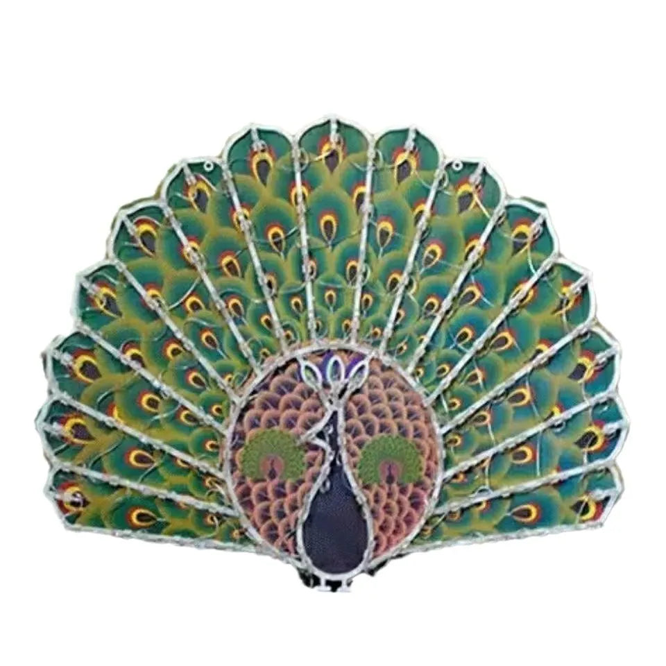 Outdoor decorative string lights with peacock, love heart, sunflower and star shapes for holiday decoration