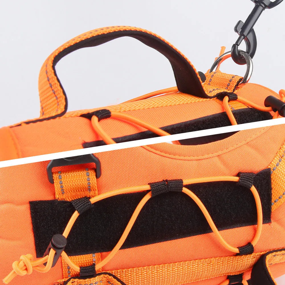 Reflective dog harness vest with integrated hand holding rope leash in multiple colour options