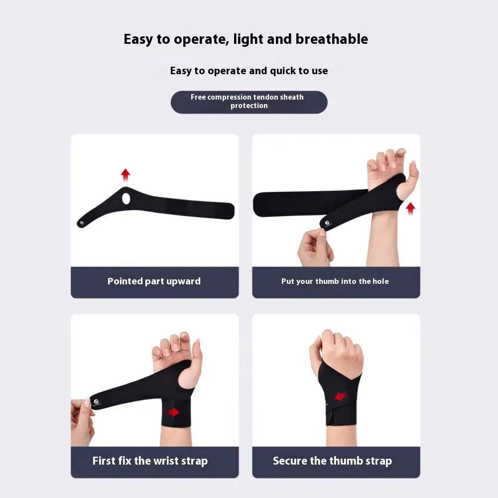 Adjustable breathable athletic wristguard for sports support in black and skin colour options.