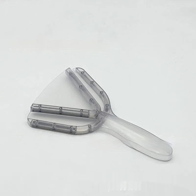 Red and grey adjustable telescopic can opener and bottle opener tool on a white background.
