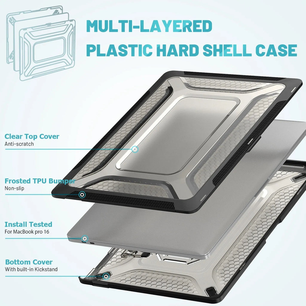 MacBook protective hard shell case in four colour options for Air and Pro laptop models