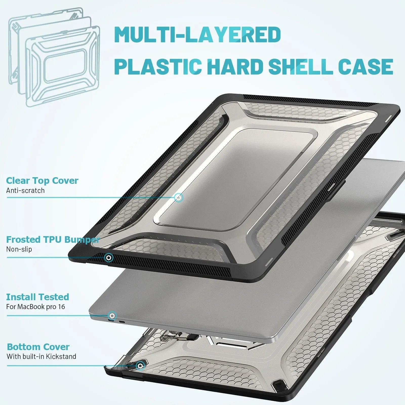 MacBook protective hard shell case in four colour options for Air and Pro laptop models