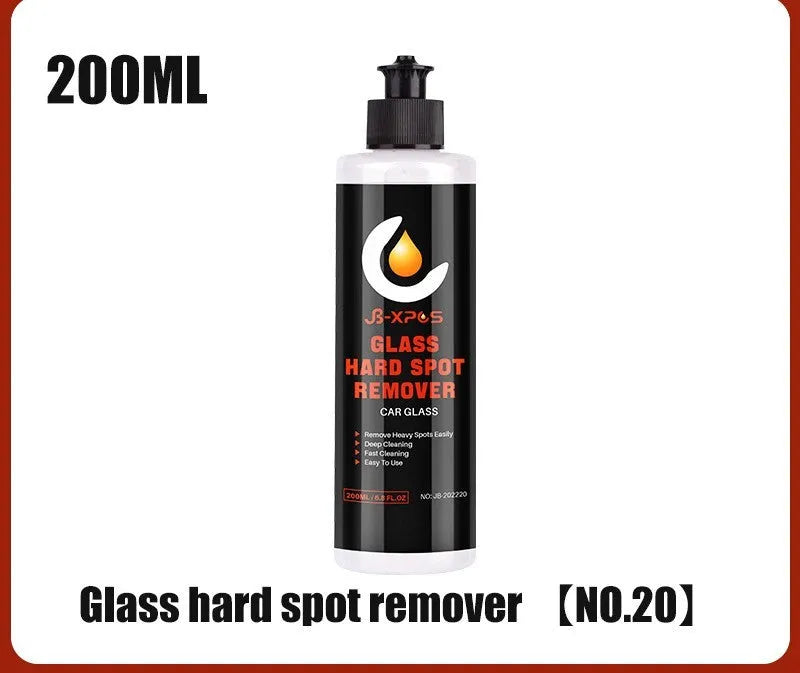 Glass oil film remover cleaning cream paste in container for car and window decontamination