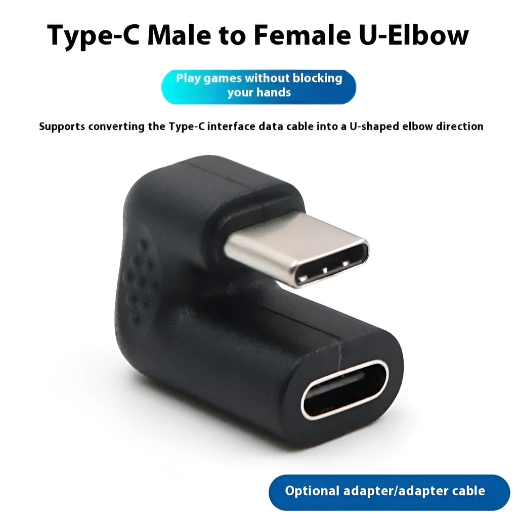 Plastic male to female U-bend adapter cable for mobile phone and tablet charging