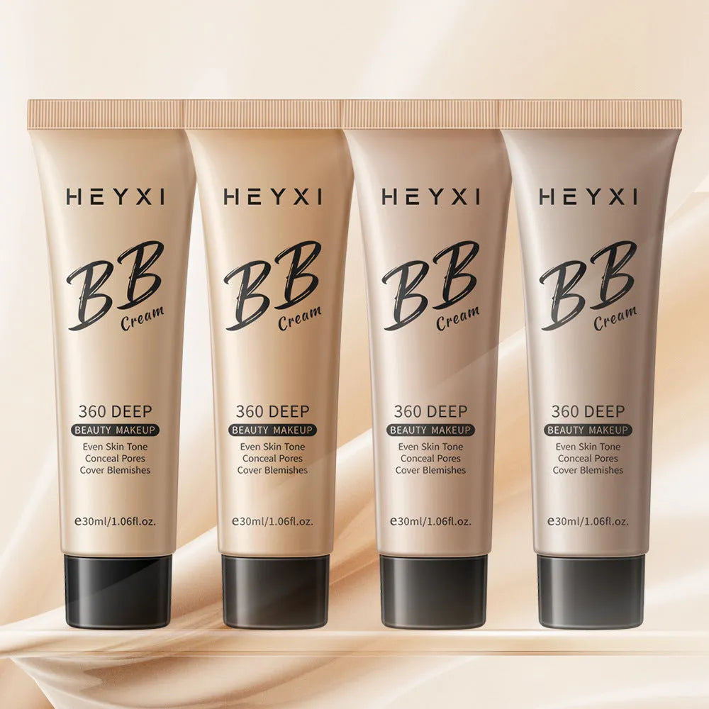 Tube of waterproof, sweat-proof BB cream in one of four colours (01, 02, 03, 04) for universal skin types.