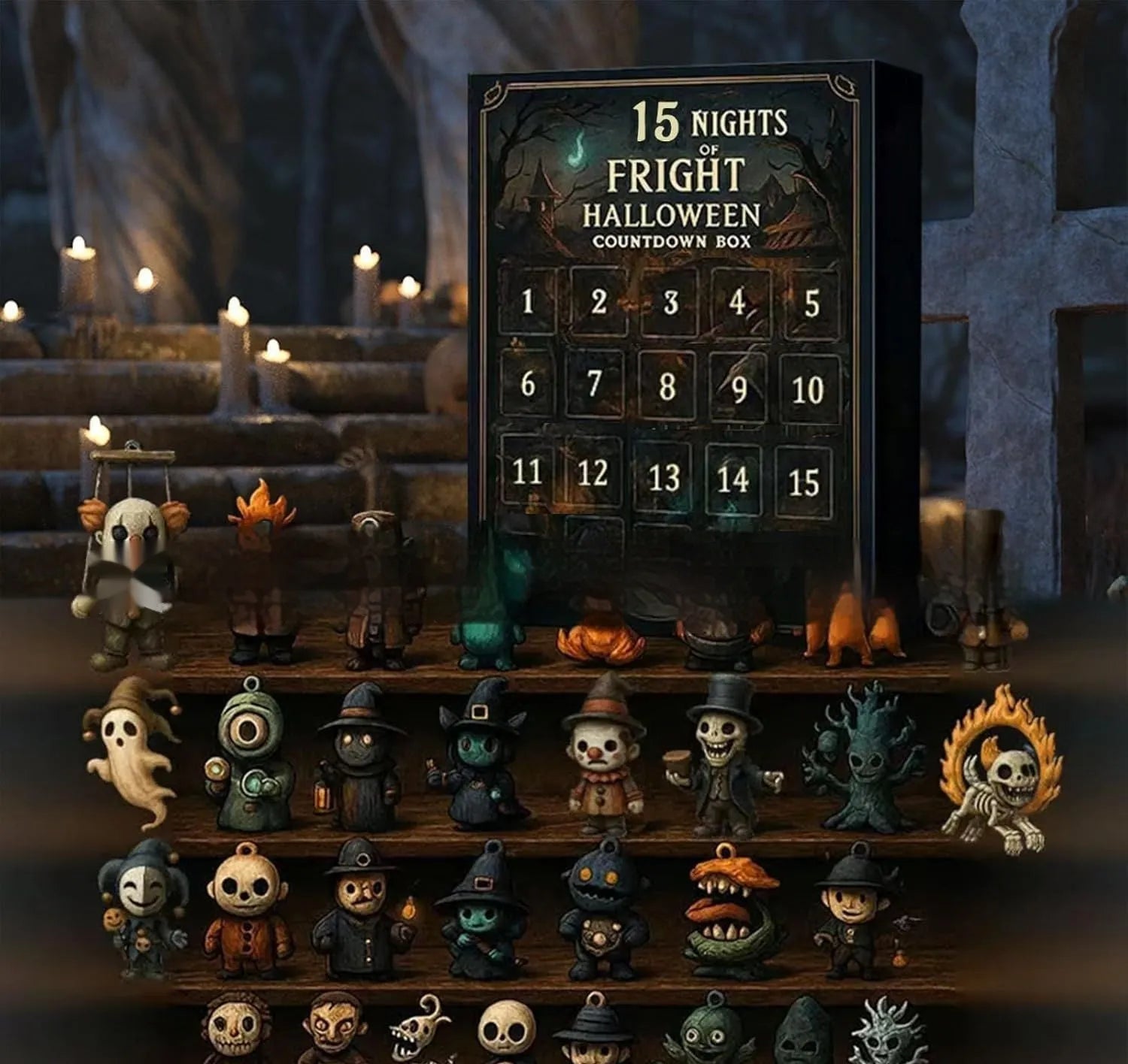 Halloween 31-night countdown blind box with horror doll advent calendar