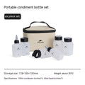 Naturehike six-piece portable seasoning bottle set made from white PP plastic for outdoor and kitchen use.
