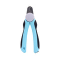 Blue heavy-duty dog nail clippers with a safety guard for large dogs and thick nails.
