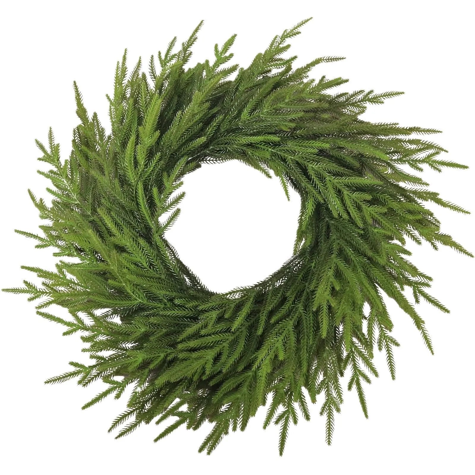 PE artificial front door garland with American country style foliage, shown in 60cm length.