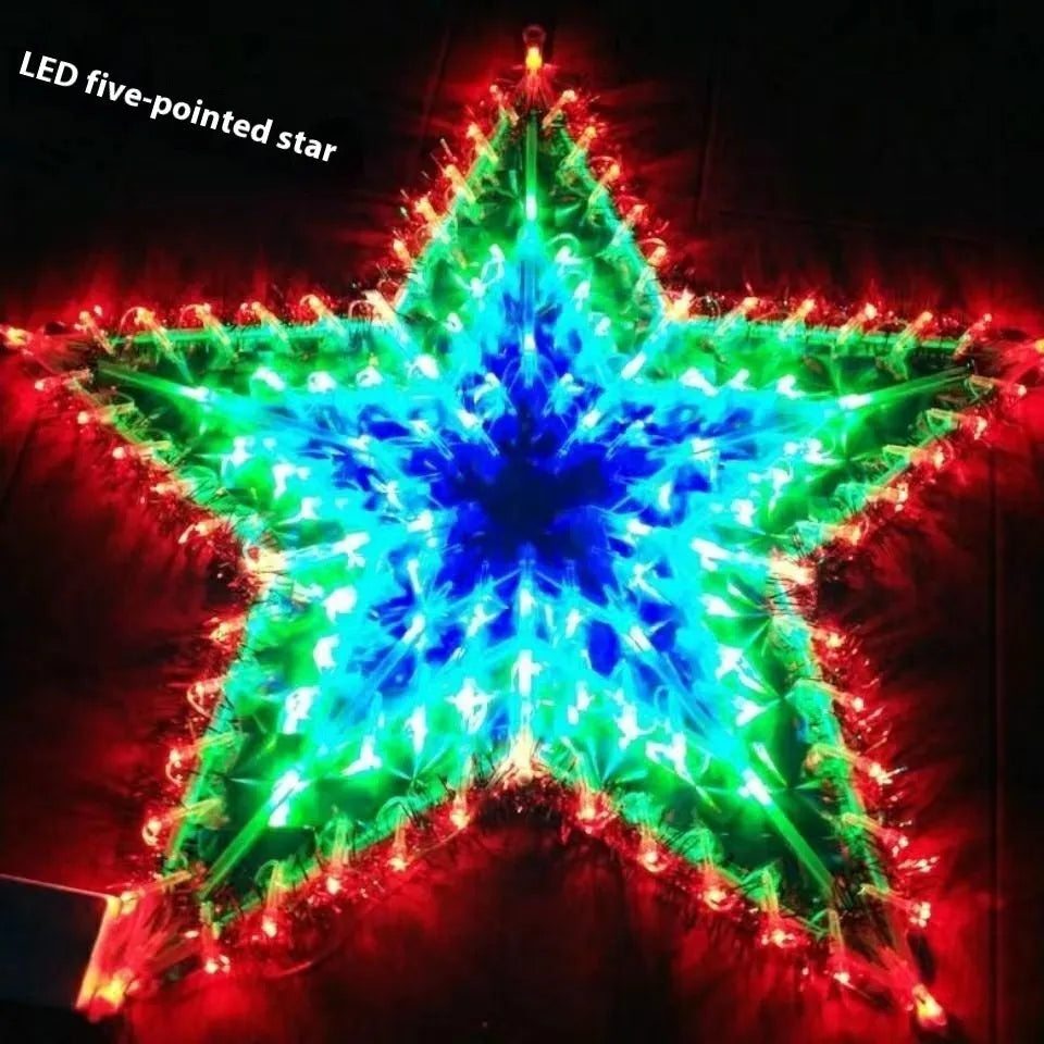 Christmas festival outdoor decorative string lights with peacock, heart, sunflower and star shapes