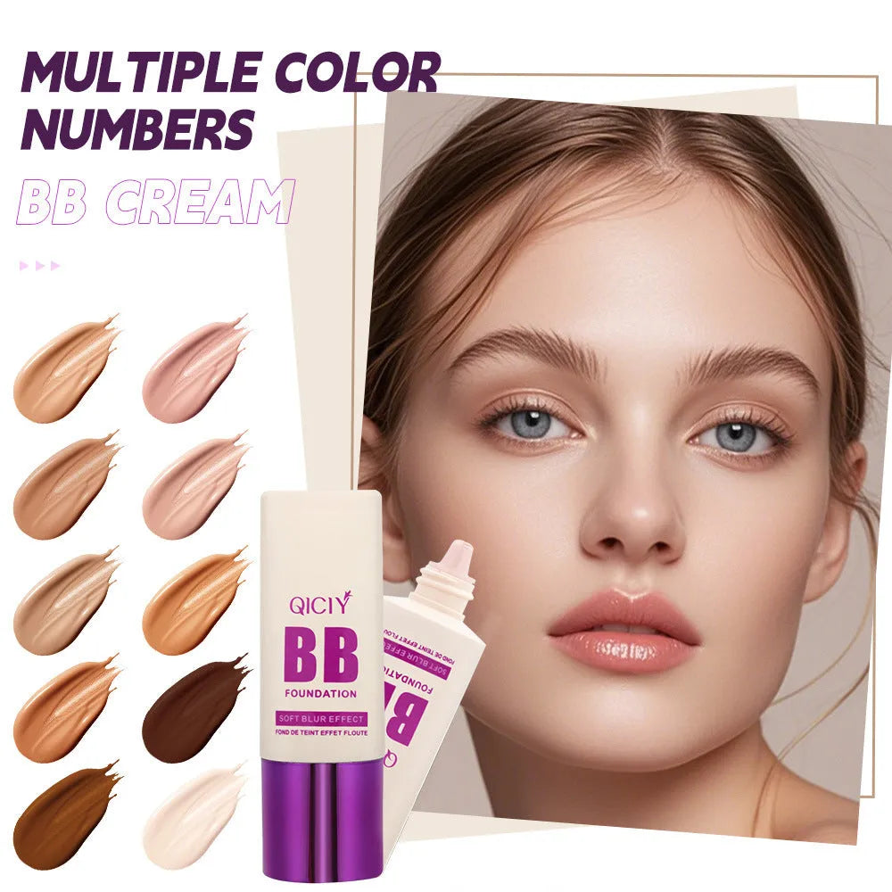 BB cream liquid foundation concealer in a feeding bottle, available in 10 shade options