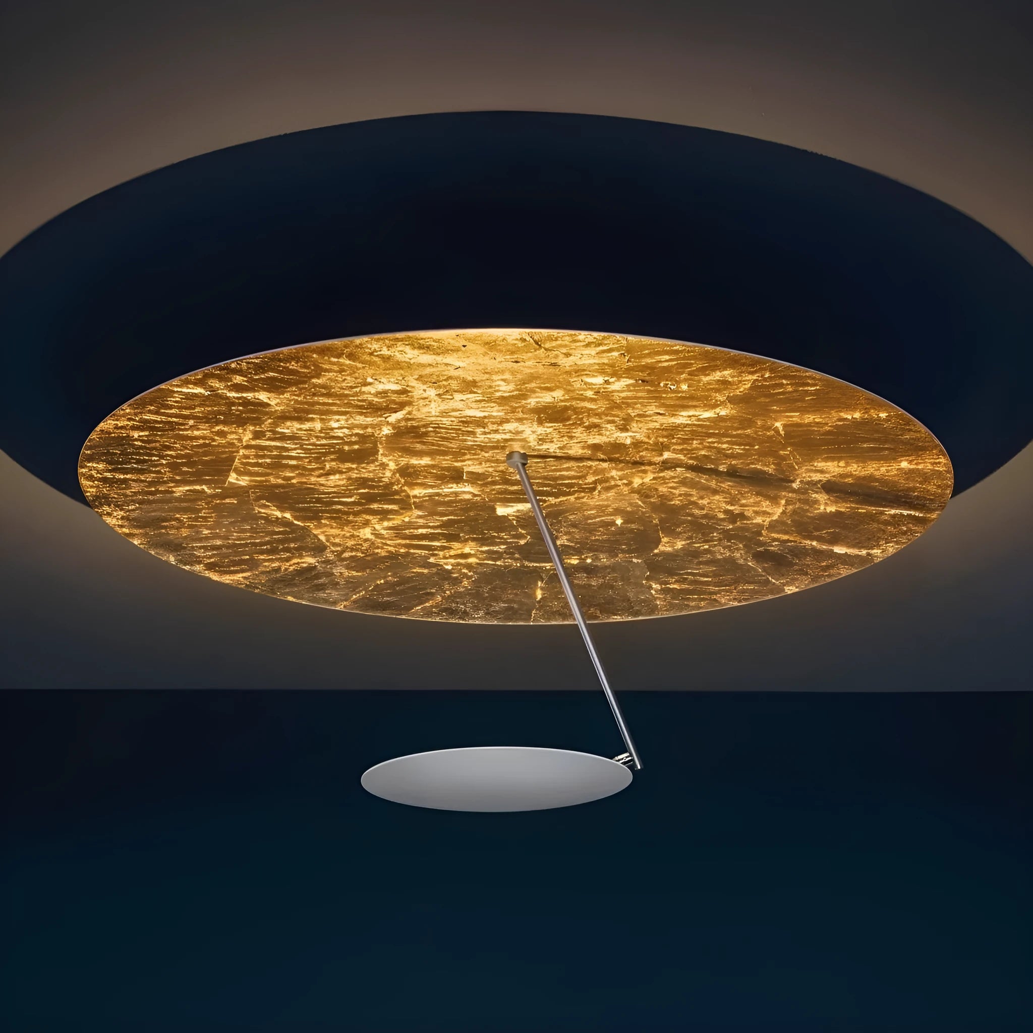 White or white gold 50cm diameter iron art chandelier ceiling lamp with LED warm light.