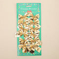5 cm red gold silver polyester Christmas bow decoration ornament