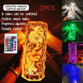 Romantic LED rose diamond table lamp in white light with touch switch, PAMA acrylic construction