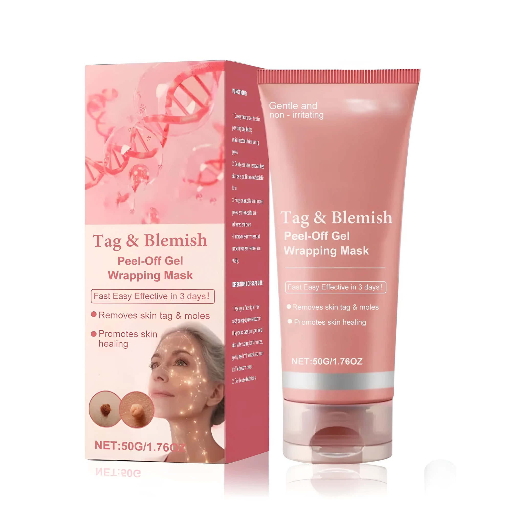 50g moisturizing wart removing tear facial mask with collagen ingredients in a sachet