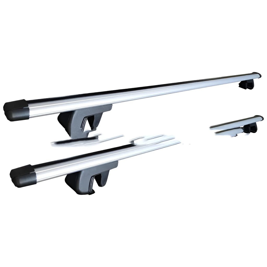 Alloy roof rack crossbars for GM SUV, adjustable 120-135cm length, 75kg load capacity