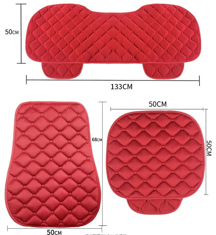 Ringer plush cotton winter car seat cushion in multiple colour options