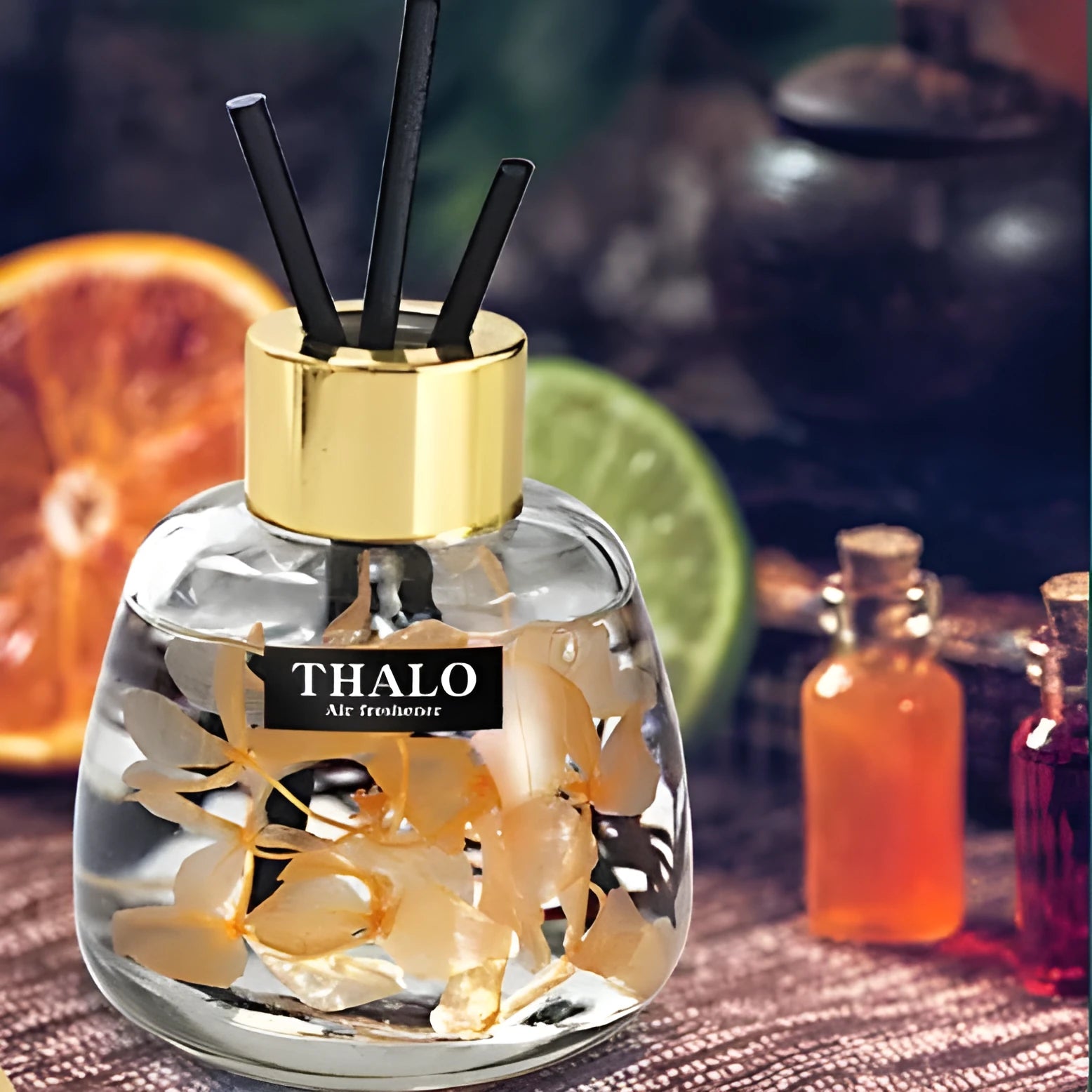 Glass bottle car perfume ornament for loose incense aromatherapy in creative automotive decoration design