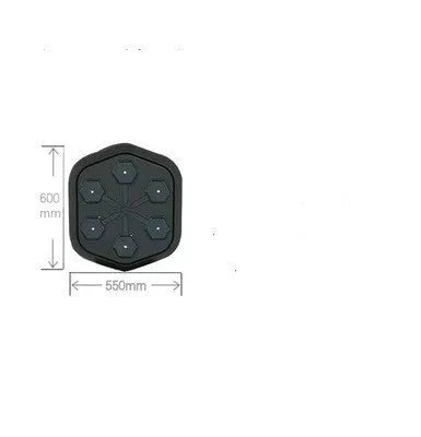 Black smart Bluetooth boxing machine on stand with EVA construction and included gloves