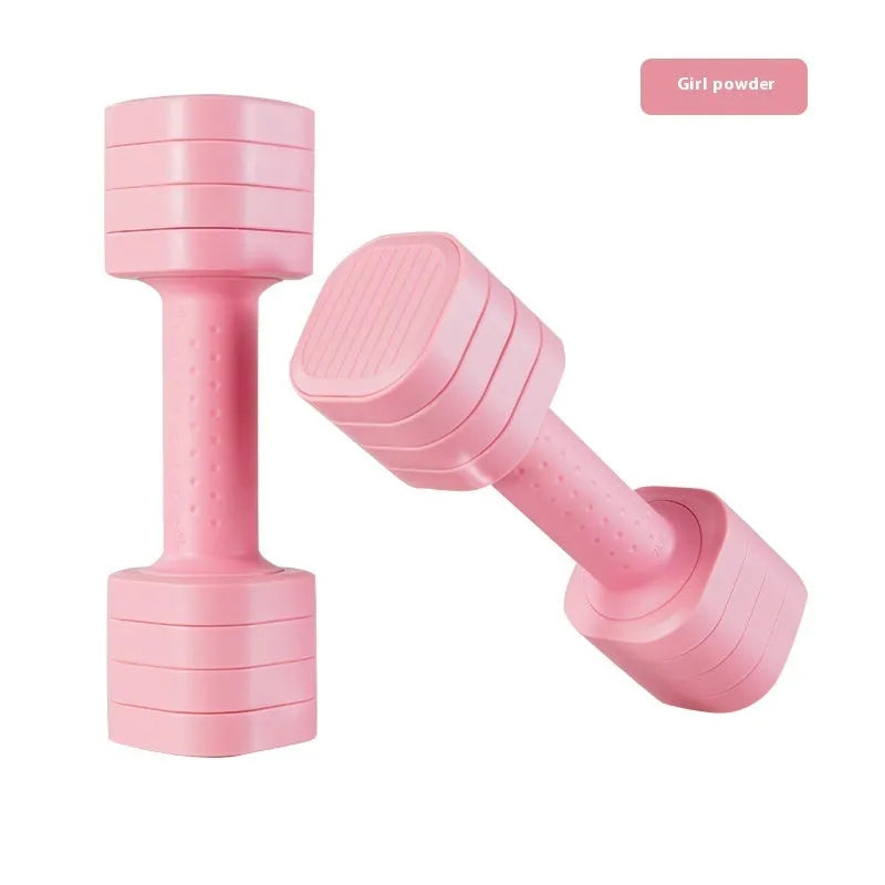 Detachable pink dumbbell set for women's home fitness with 5lb weight