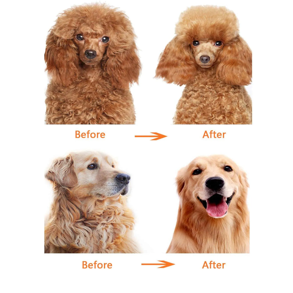 Red pet grooming comb with stainless steel short and long teeth for dematting dogs cats horses