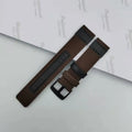 Oxford cloth canvas watch replacement strap shown in multiple colours including army green and camouflage.