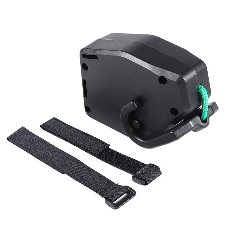 Black plastic/resin bicycle trailer traction rope for connecting child trailers to adult bikes