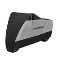 Motorcycle protective cover in polyester material with weather resistance properties
