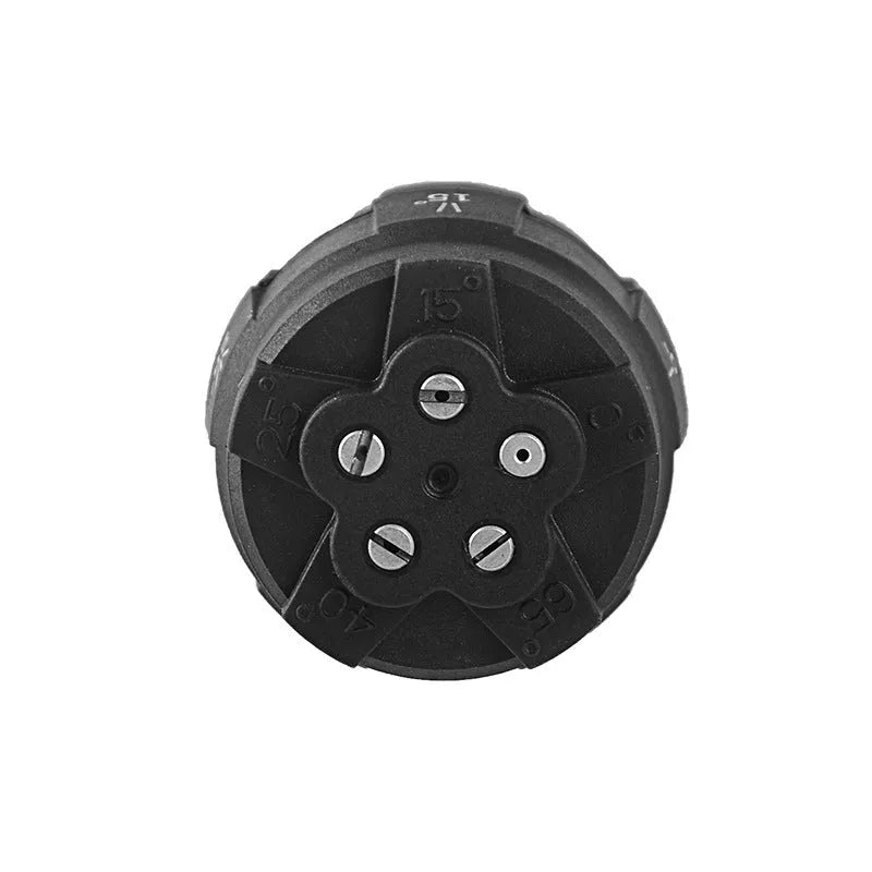 Multi-functional five-in-one high-pressure water gun nozzle with tool-free connection