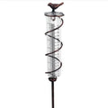 Cast iron bird design rain gauge hyetometer for garden rainfall measurement with 800ml capacity