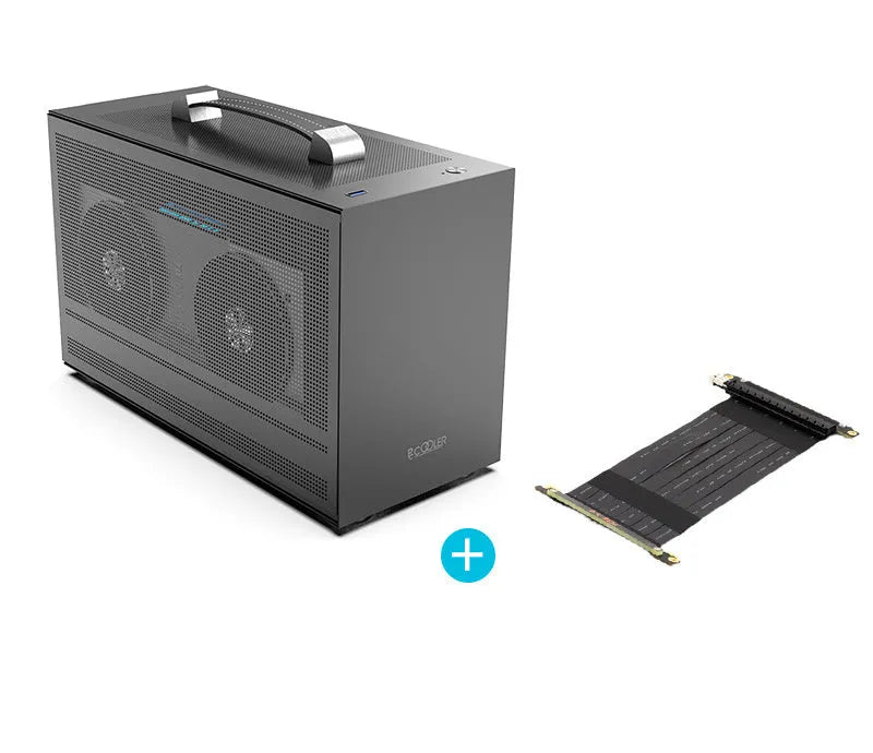Hummingbird PRO compact ITX desktop PC chassis in titanium grey or white.