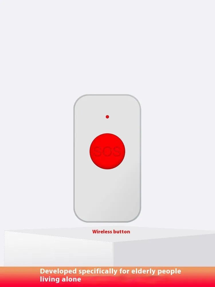 White elderly emergency alert device with voice alarm buzzer and three SOS call buttons