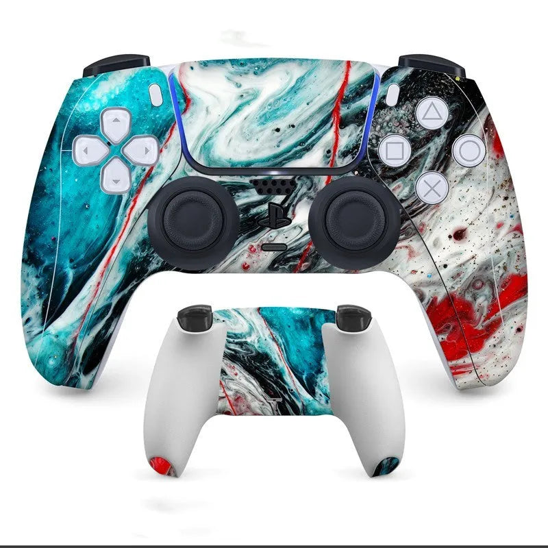 PS5 controller protective grip stickers in frosted PVC material for scratch resistance
