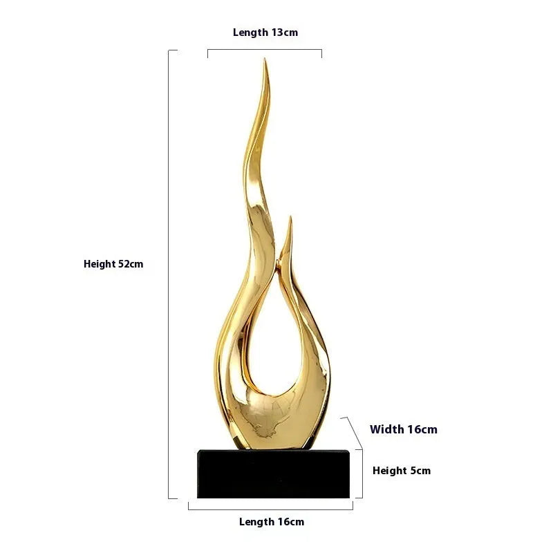Large gold resin festival high-rise table centrepiece ornament for modern event decor