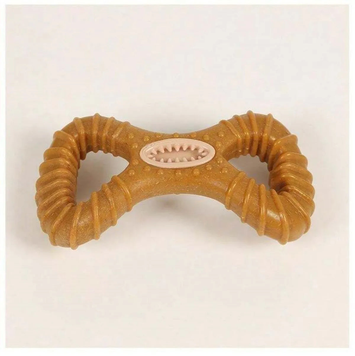 Durable natural coloured dog chew toy in 8-shape and Y-shape for medium to large breeds