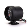 Black automotive tachometer with blue light pointer on a 0-8000 RPM scale