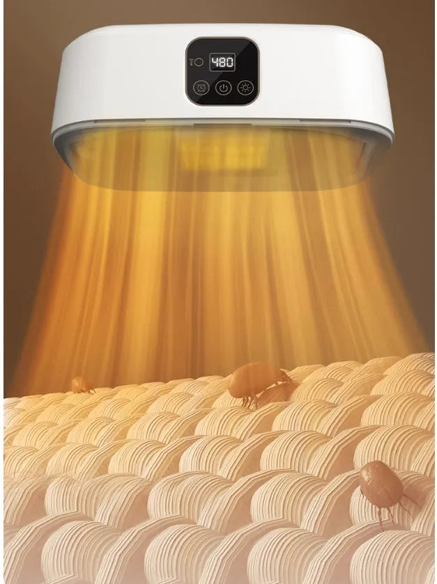 White cylindrical compact laundry dryer with remote control for dormitory use