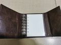 Brown retro leather buckle A7 notebook with loose-leaf binding and two page configuration options